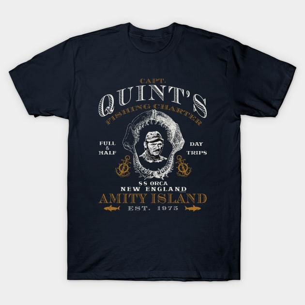 Captain Quint's Jaw Skull T-Shirt by Alema Art